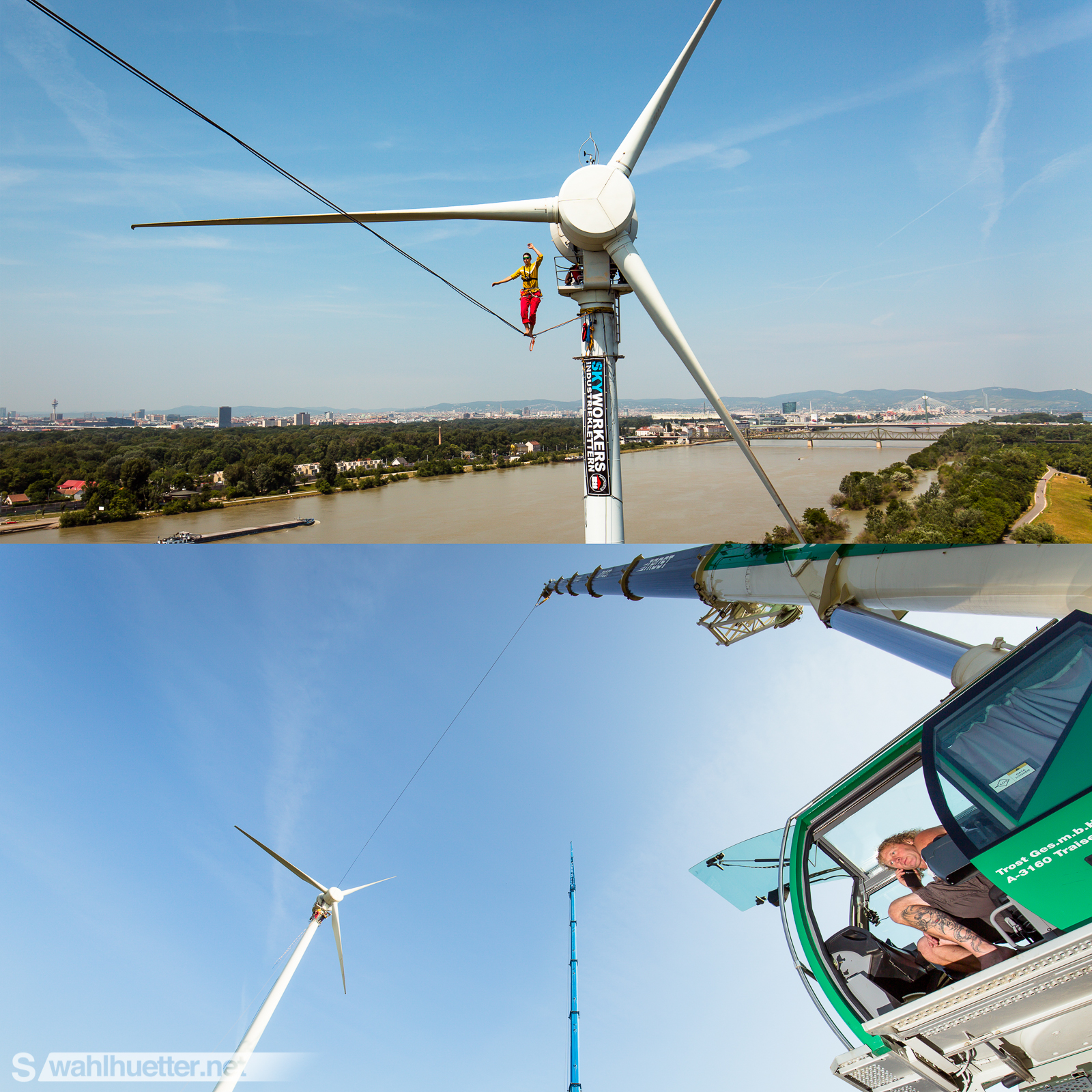 Wind Turbine Highline | Peter Auer | Vienna | www.wahlhuetter.net